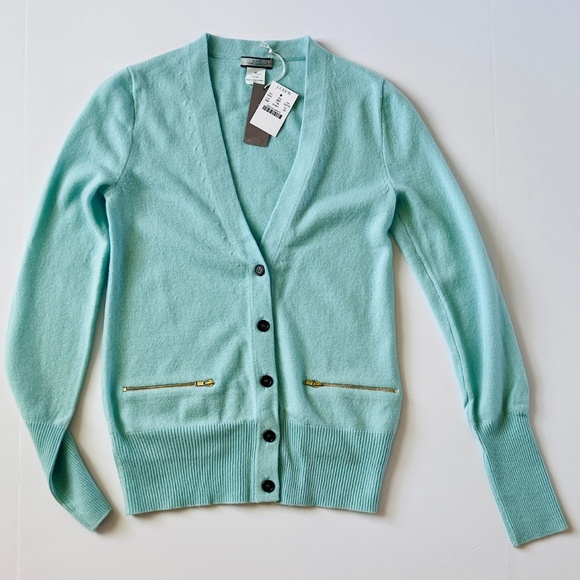 NWT J. Crew Cashmere patch pocket cardigan XS - Picture 2 of 3